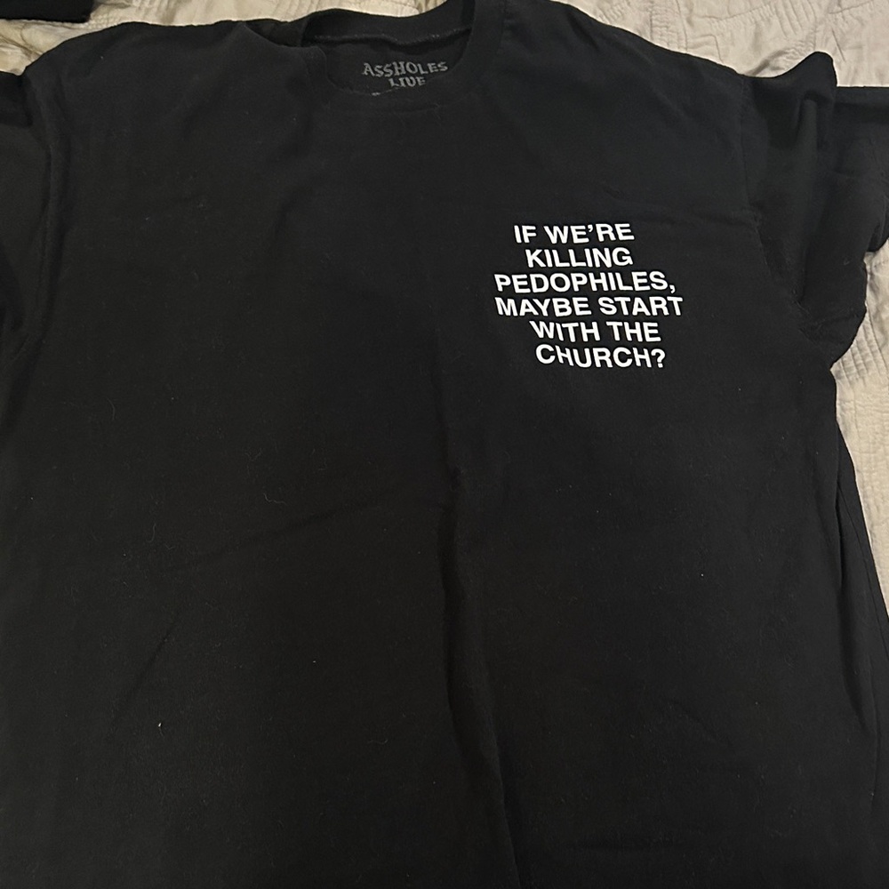 Black Statement Tee by Assholes Live Forever